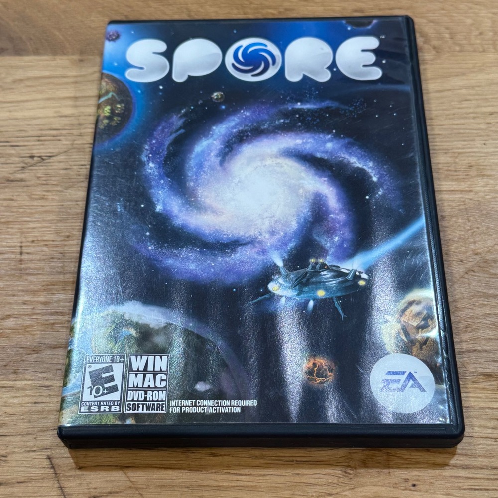 Spore PC Mac DVD-ROM Video Game 2008 EA Maxis Life Simulation Strategy Case